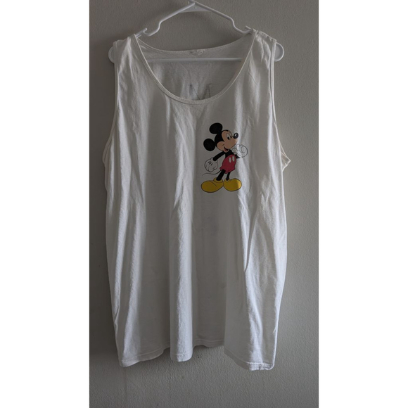 Unbranded Tops - Unbranded Mickey Mouse White Red Plus Size 2X Tank Top